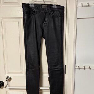 Black leather Current/Elliot Jeans Size 27